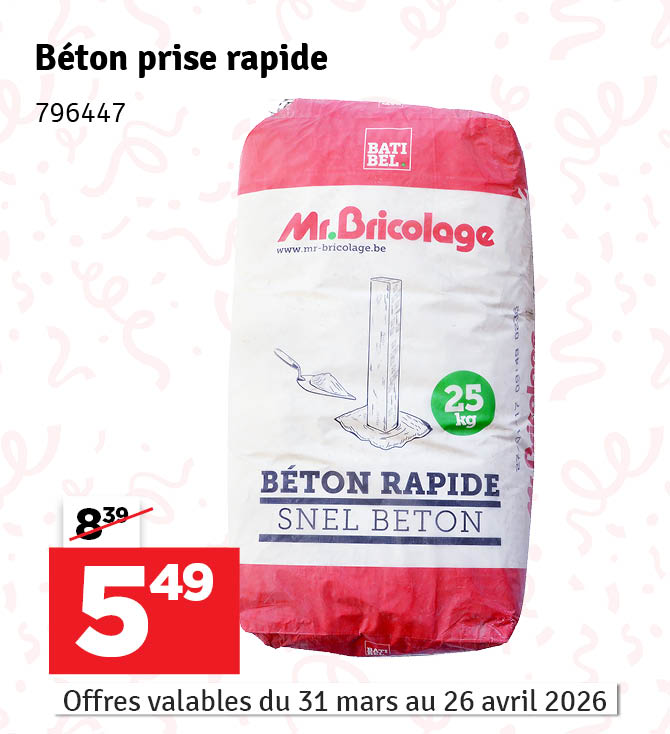 Béton rapide 25 kg